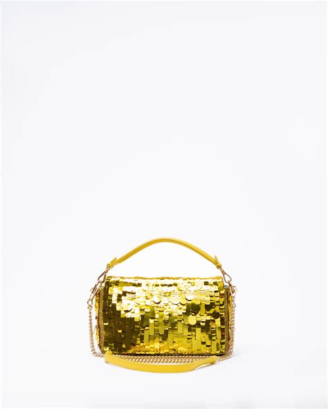 fendi gold sequin bag|fendi sequin mini baguette.